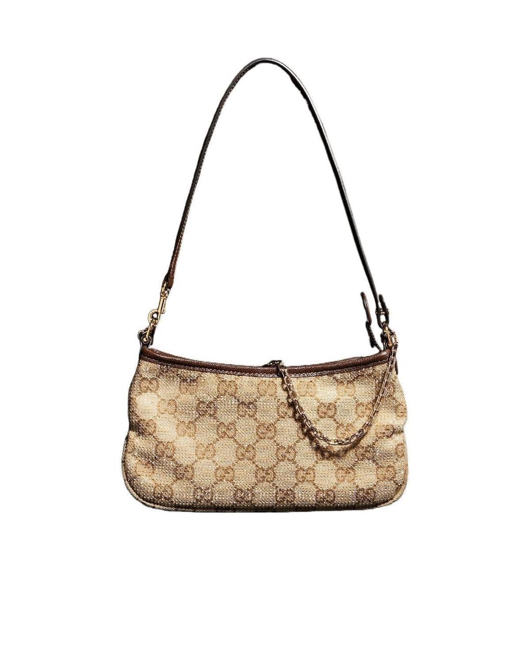 Gucci White Gossip Crystal Small Shoulder Bag