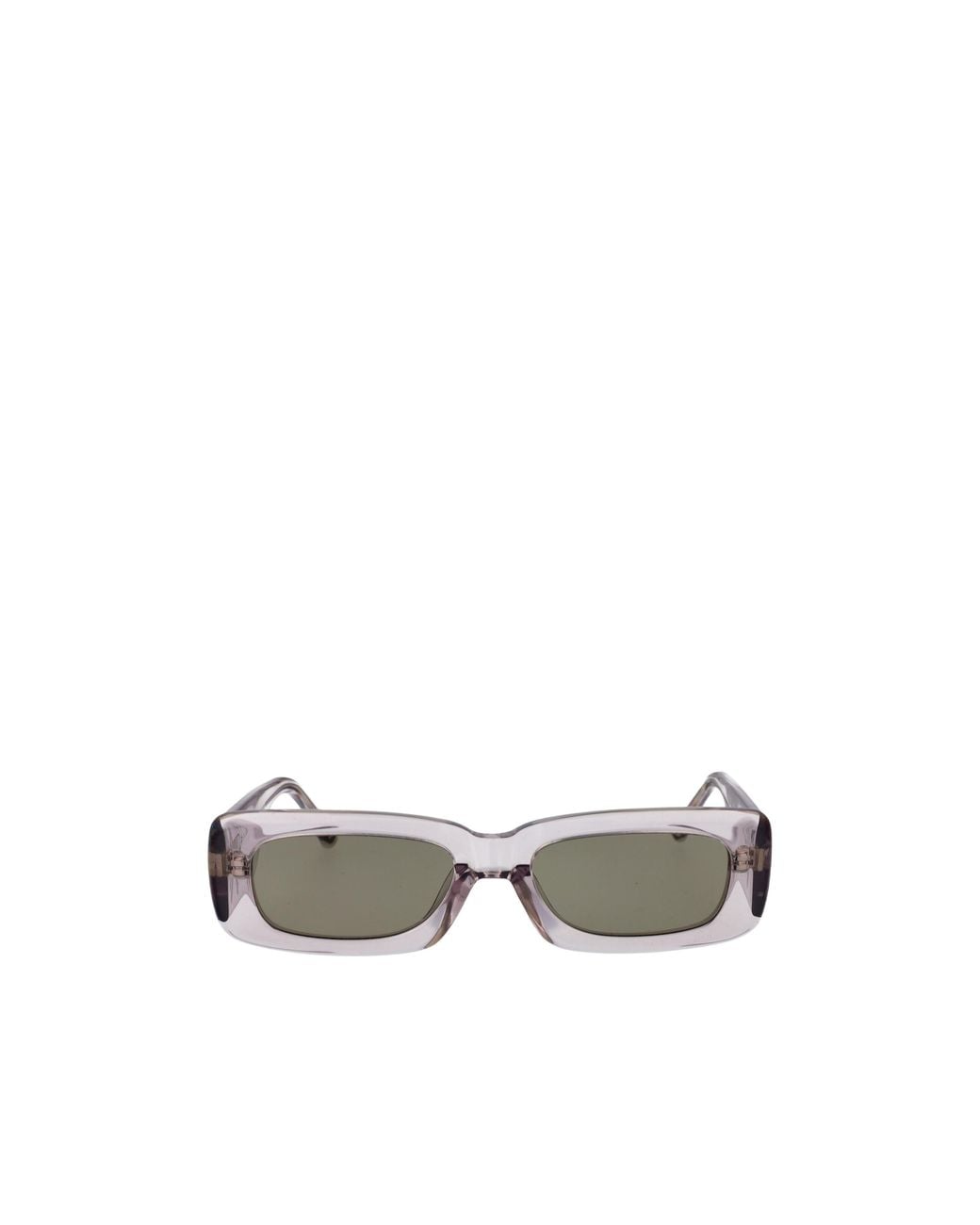 The Attico White The X Linda Farrow Mini Marfa Rectangle Frame Sunglasses