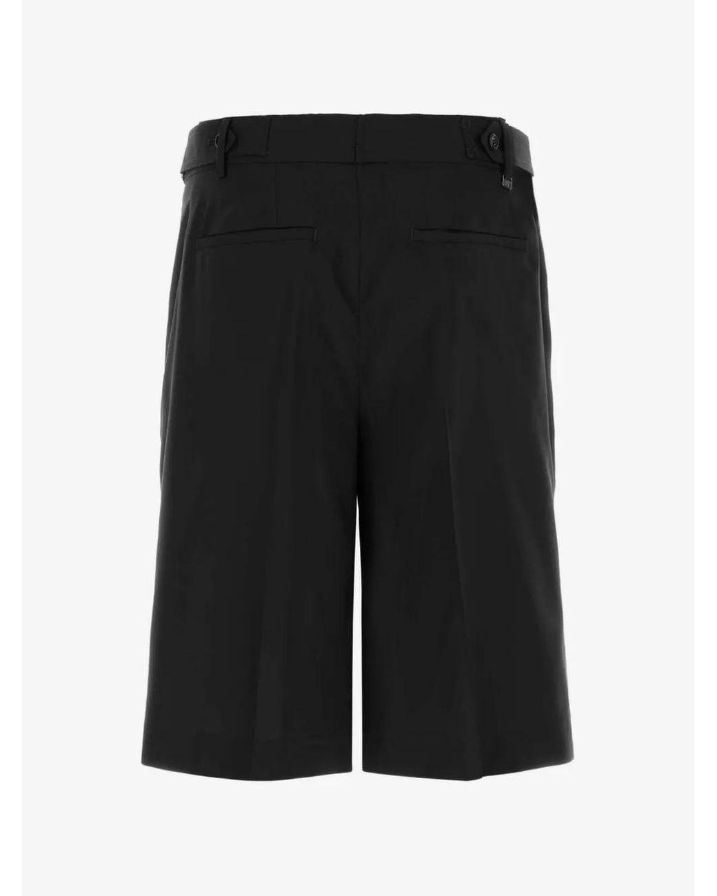 PT01 Black Pt Torino Pleated Bermuda Shorts for men