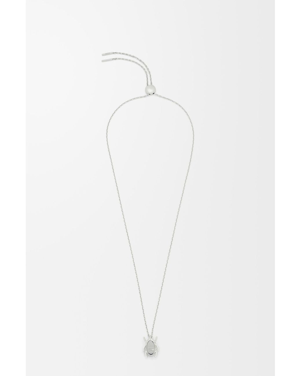 Loewe White Scarabeo Necklace