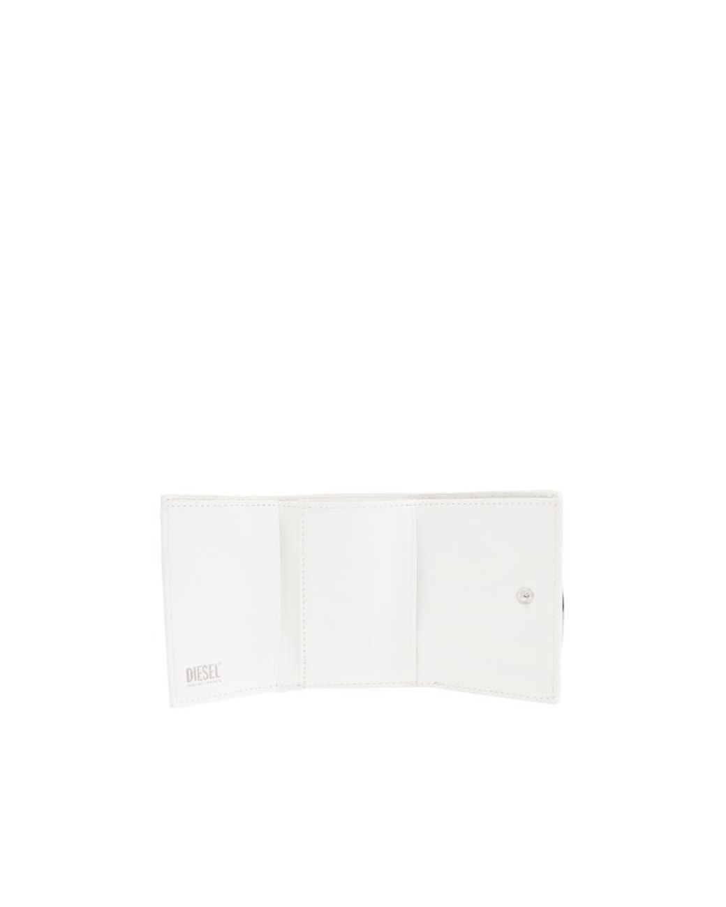 DIESEL White 1Dr Logo Plaque Tri-Fold Wallet