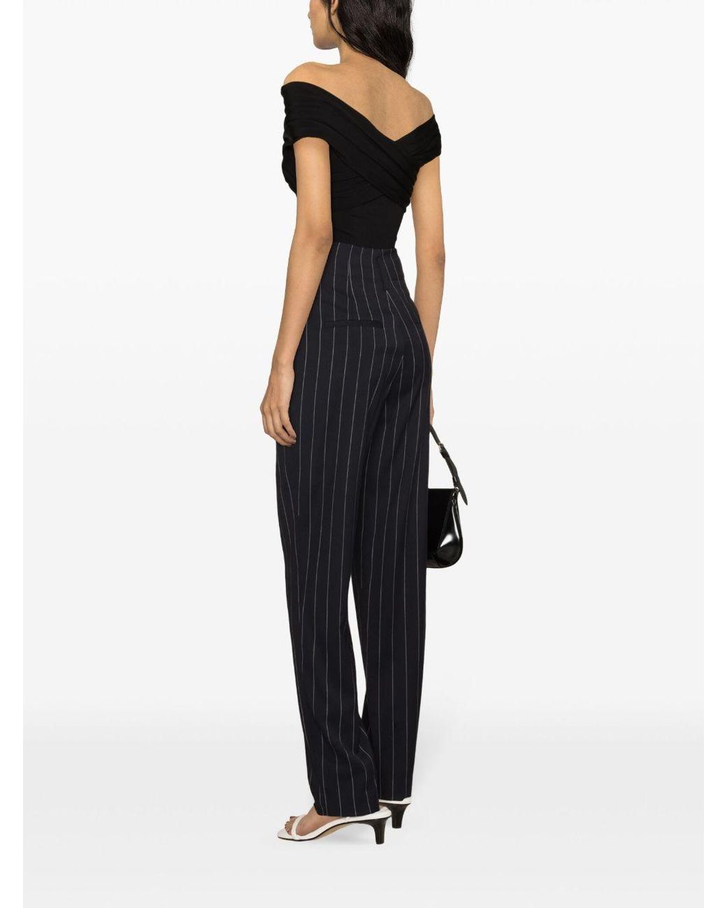 IRO Blue Striped Tapered Pants