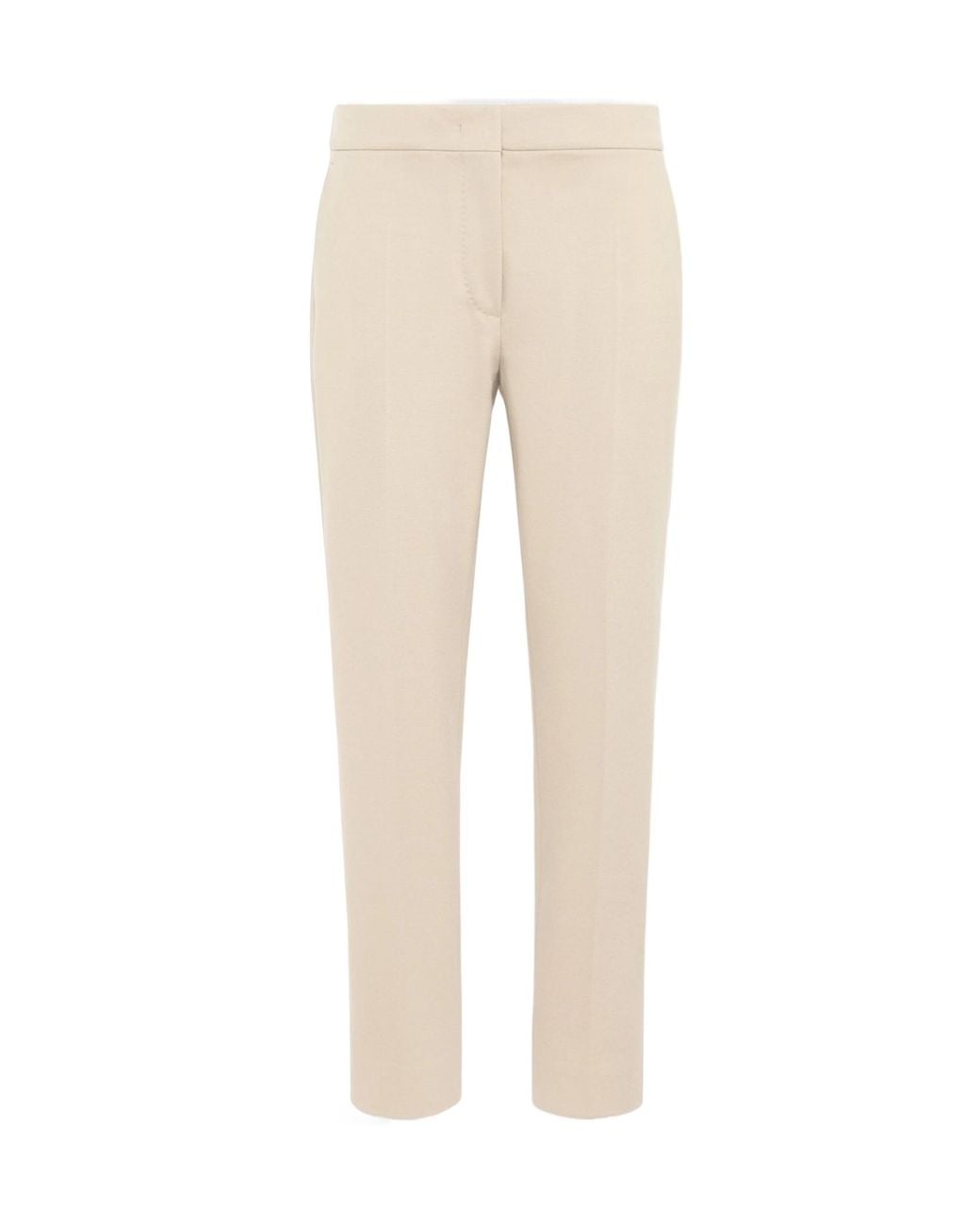 Max Mara Natural Pressed-Crease Cropped Trousers