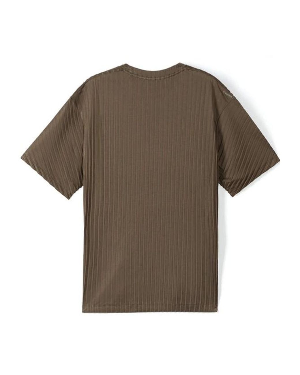 Satisfy Brown Auralite Pleated T-Shirt for men