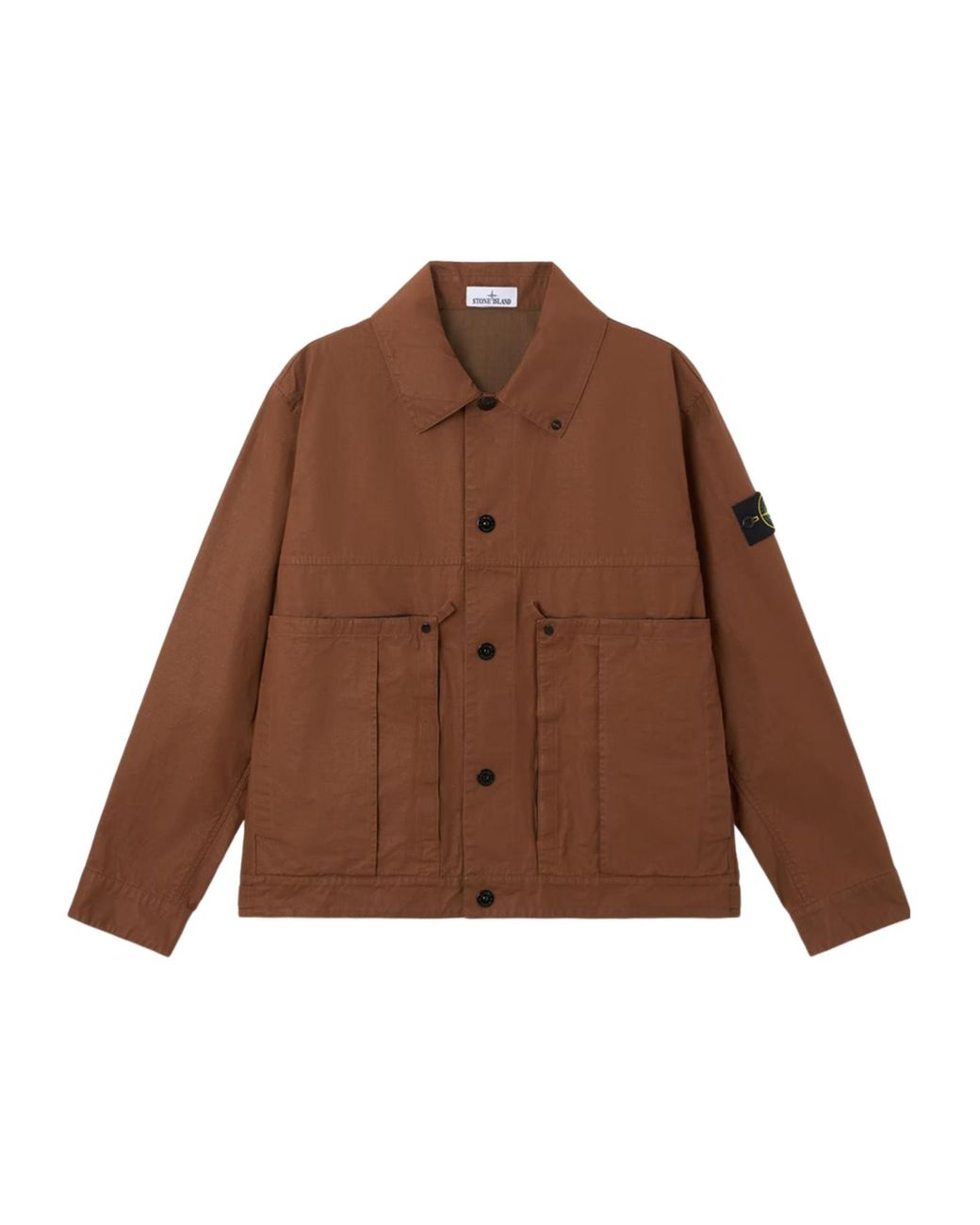 Stone Island Brown 4100010 Double-Coated Cotton Ripstop for men