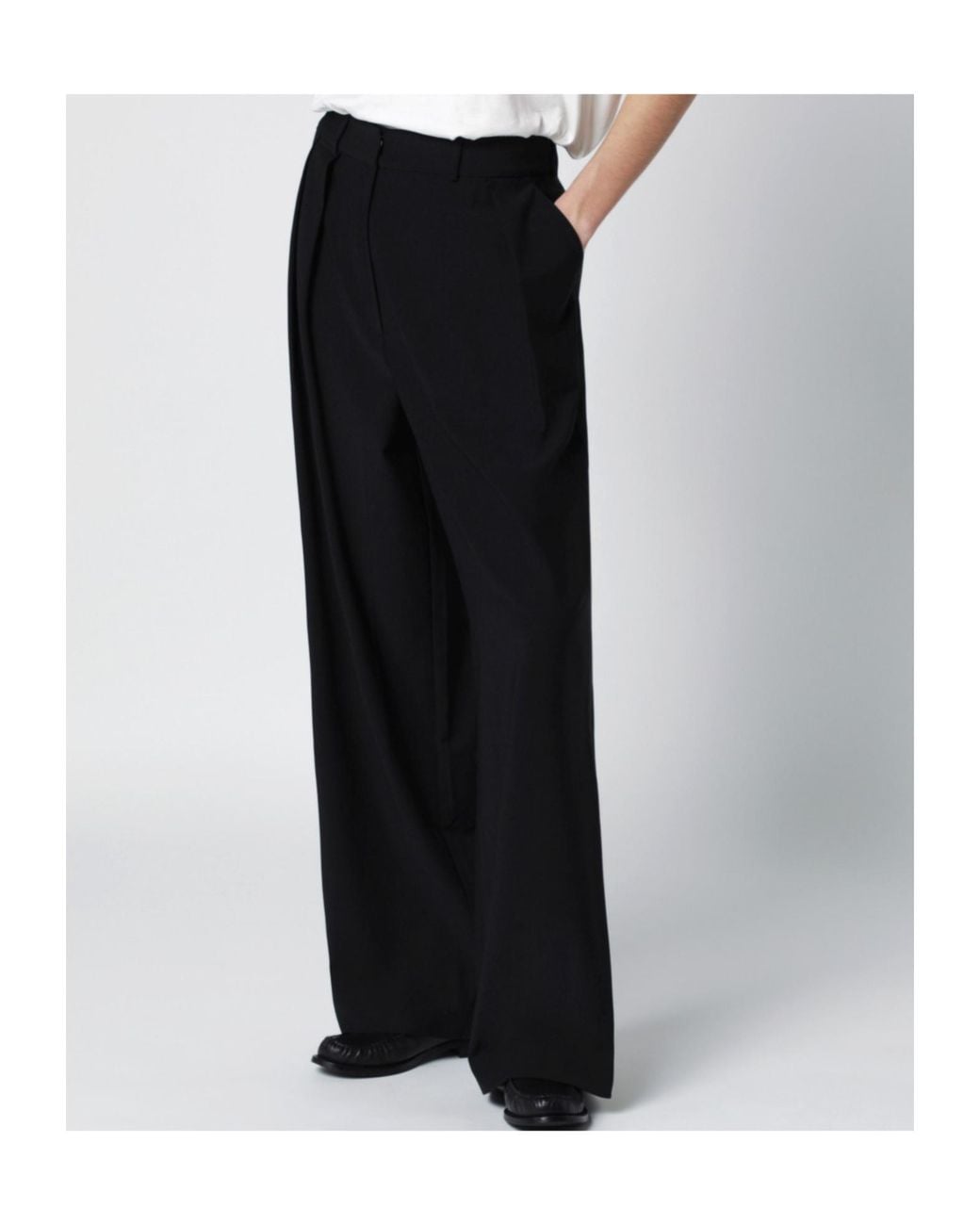 Frankie Shop Black Ripley Pleated Trousers