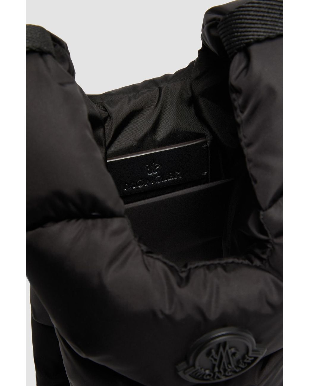 Moncler Black Legere Logo Patch Quilted Crossbody Bag