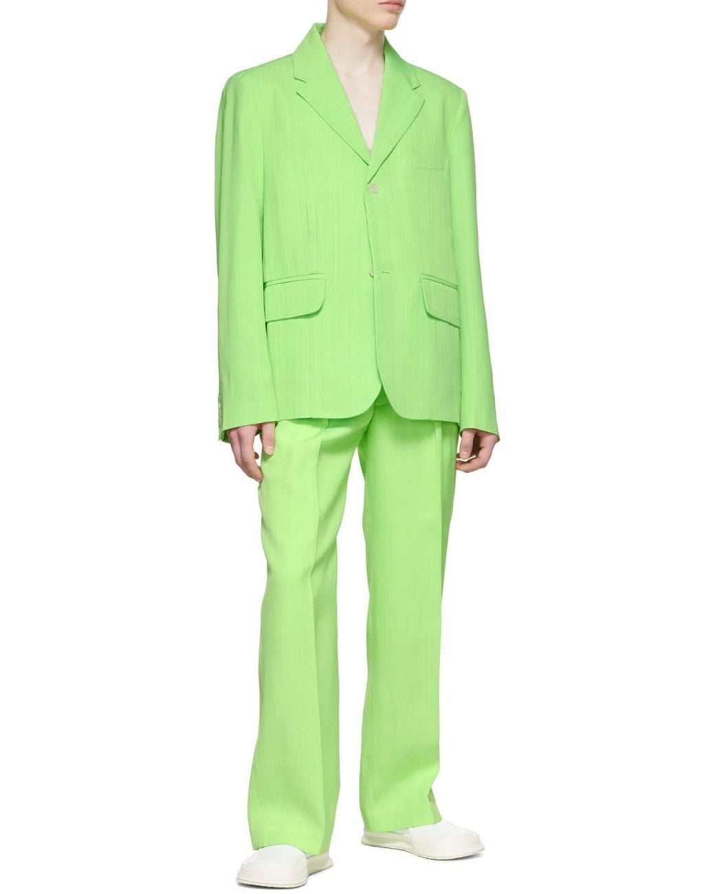 Jacquemus Green Single-Breasted Blazer for men