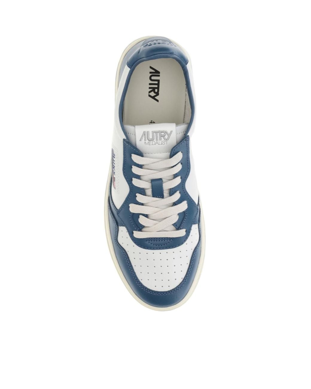 Autry Blue Perforated-Toe Low-Top Sneakers for men