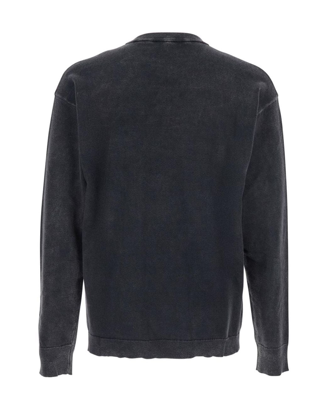 DIESEL Blue Logo Embroidered Crewneck T-Shirt for men