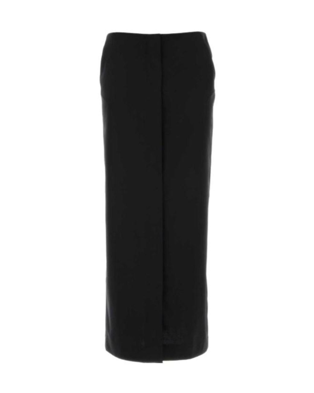 Herno Black Laminar Blend Midi Skirt