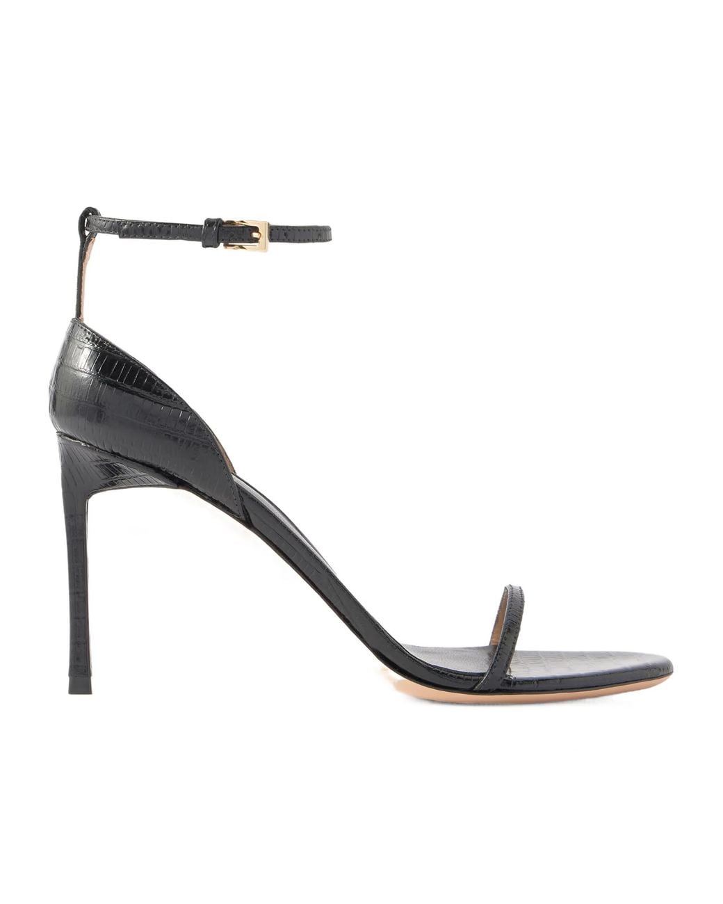 Tom Ford White Vertigo 85 Croc-Embossed Leather Sandals