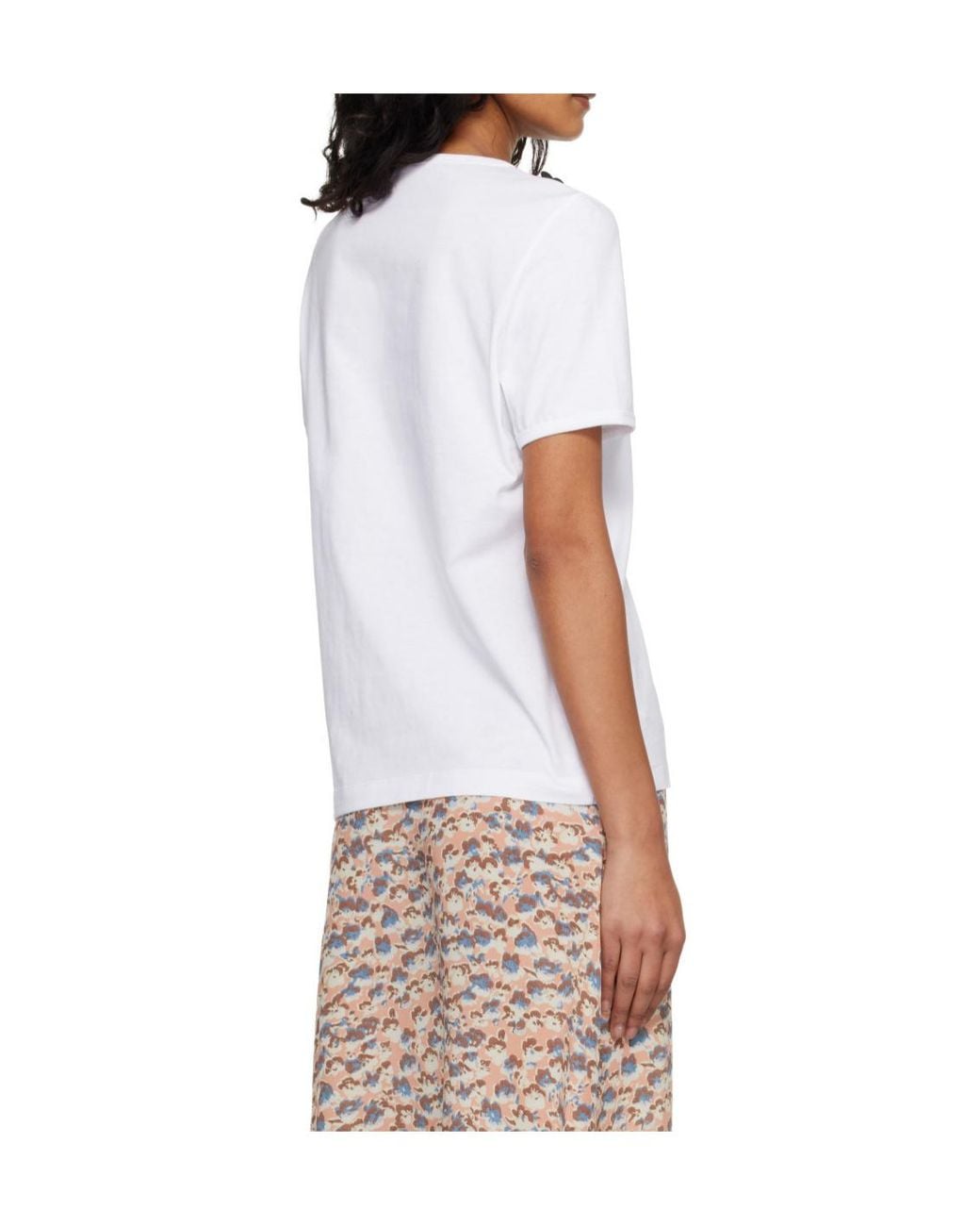 Marni White Floral-Embellished T-Shirt