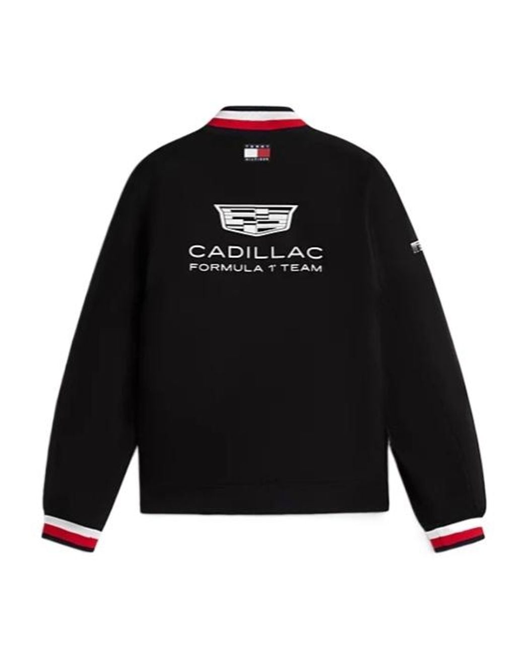 Tommy Hilfiger Black X Cadillac Formula 1 Logo-Embroidered Bomber Jacket for men