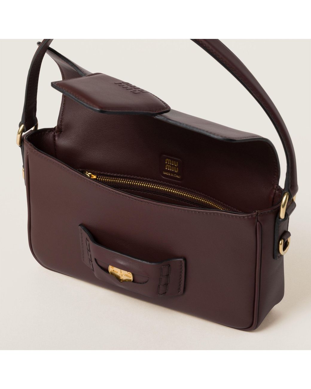 Miu Miu Brown Penny Leather Bag
