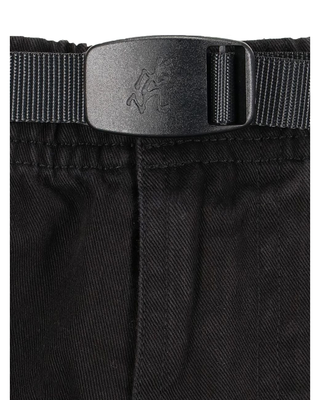Gramicci Black Buckle-Fastening Cotton Cropped Trousers for men