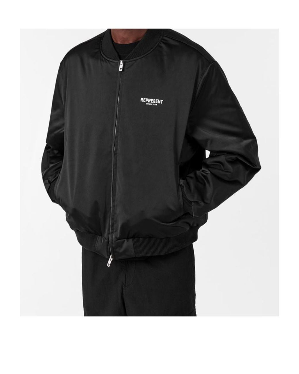 Represent Black Varsity Jacket for men