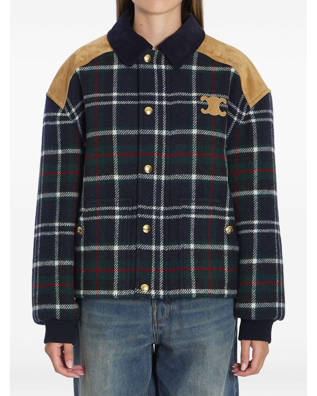 Céline Blue Triomphe Blouson Jacket