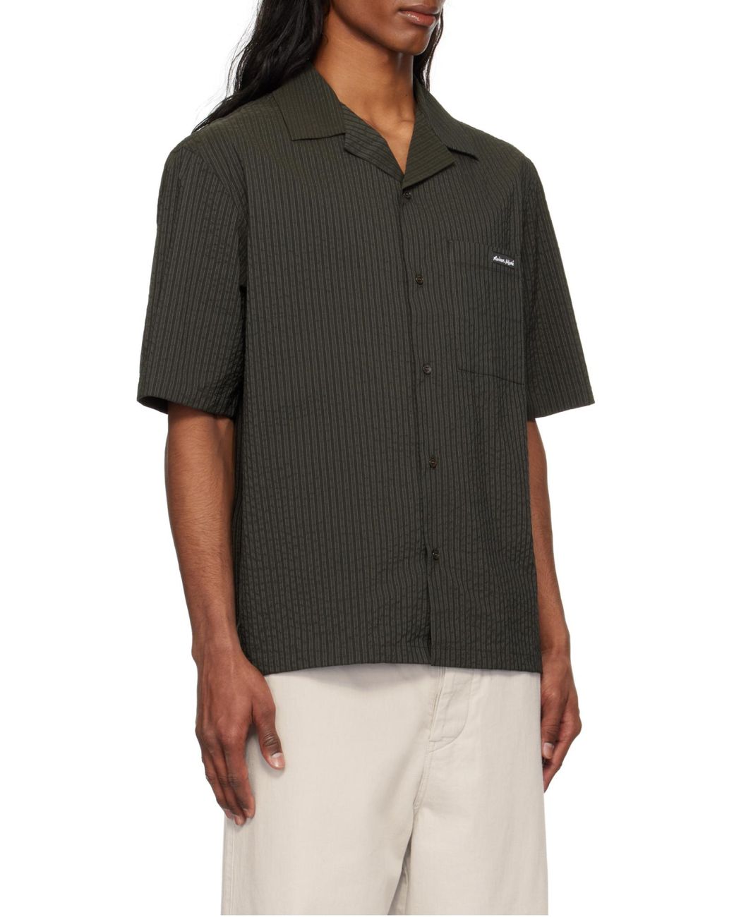 Maison Kitsuné Gray Maison Kitsuné Resort Shirt for men