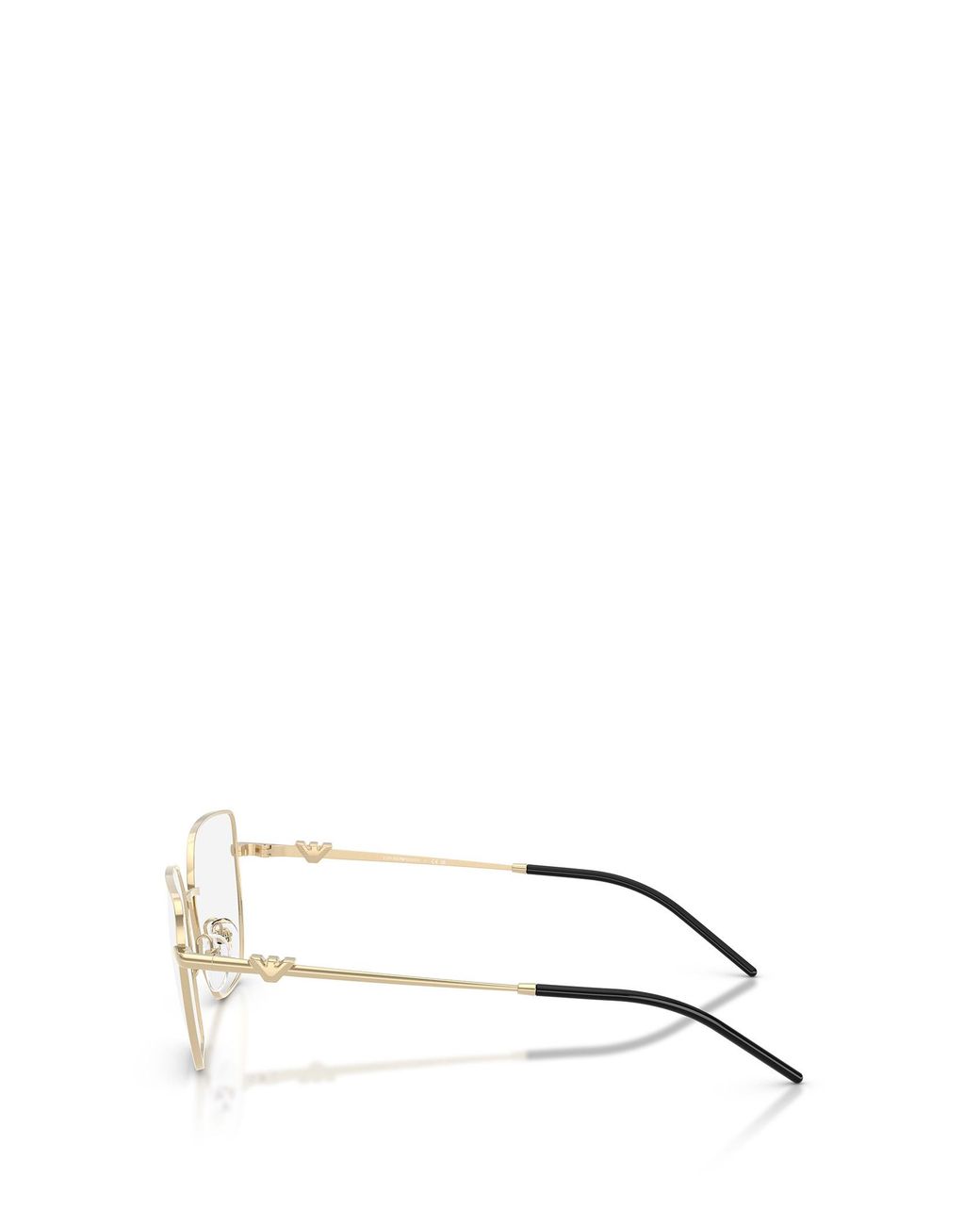 Emporio Armani White Irregular-Frame Glasses