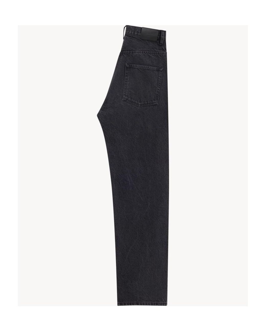 Saint Laurent Blue Carrot-Fit High Waist Jeans