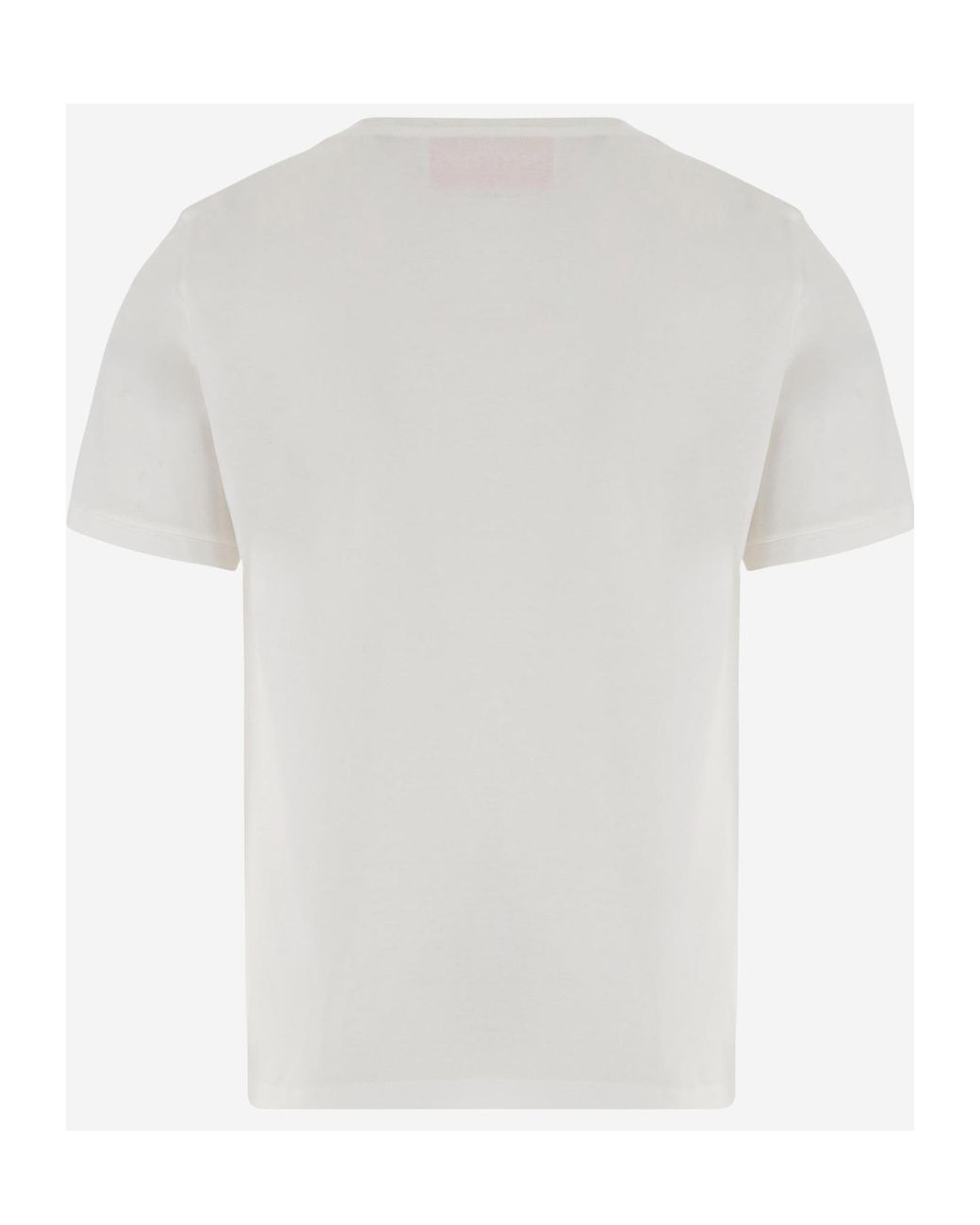 Valentino White Logo Plaque Crewneck T-Shirt for men