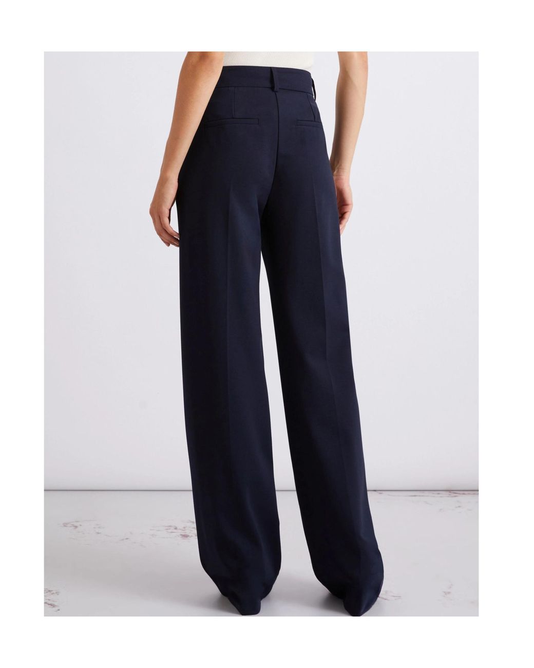 Marella Blue Slim-Fit Jersey Trousers