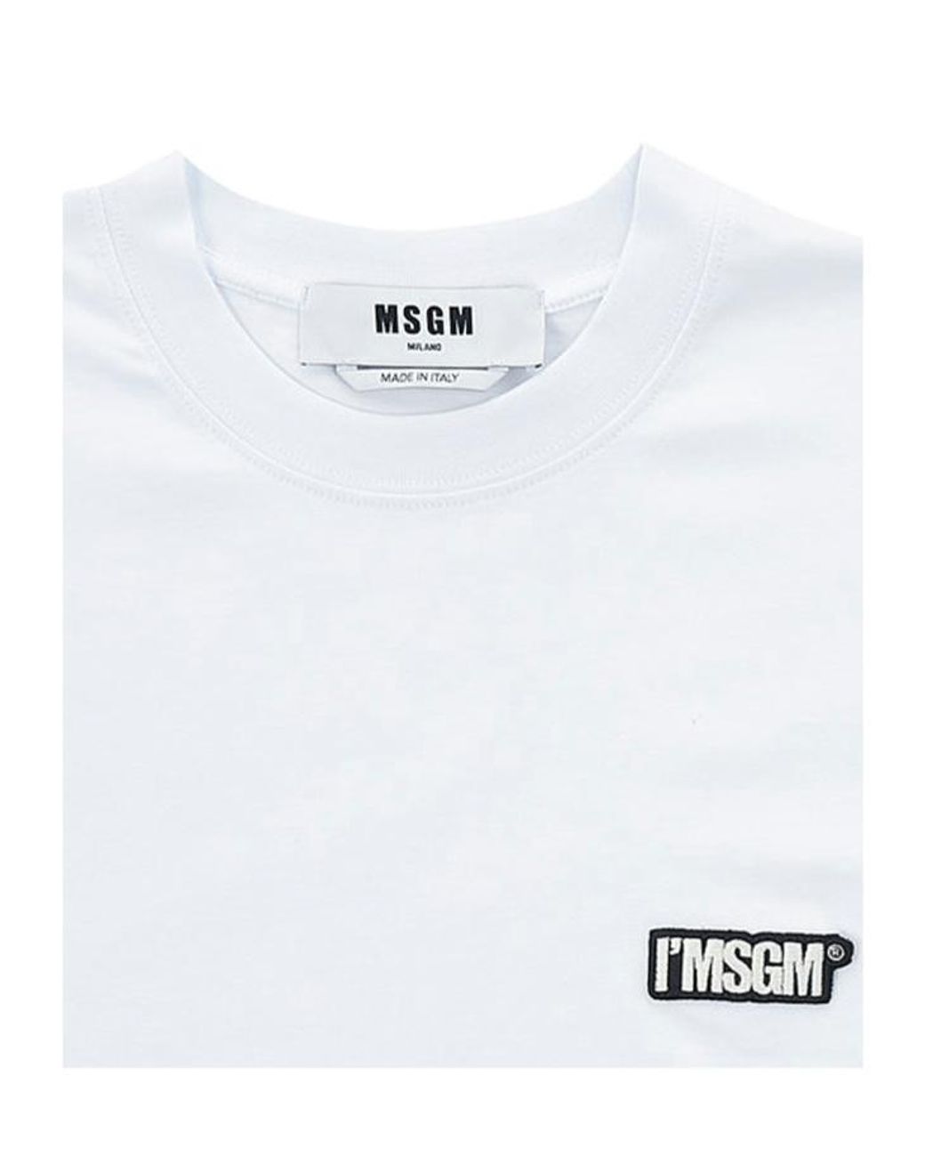 MSGM White Short-Sleeved T-Shirt