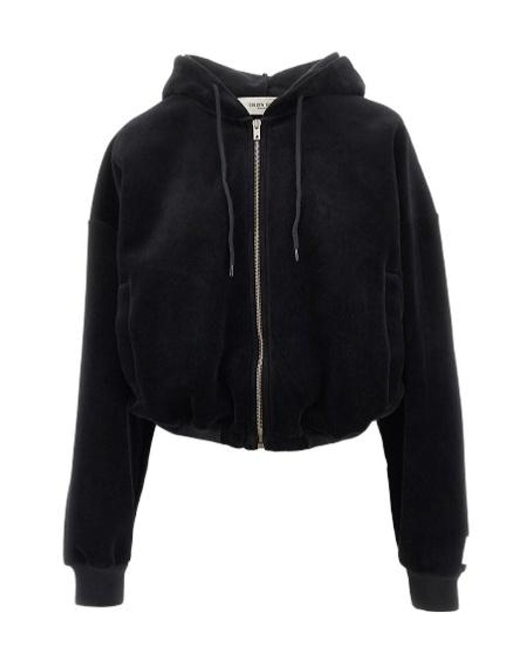 Golden Goose Deluxe Brand Black Zip-Up Drawstring Hoodie
