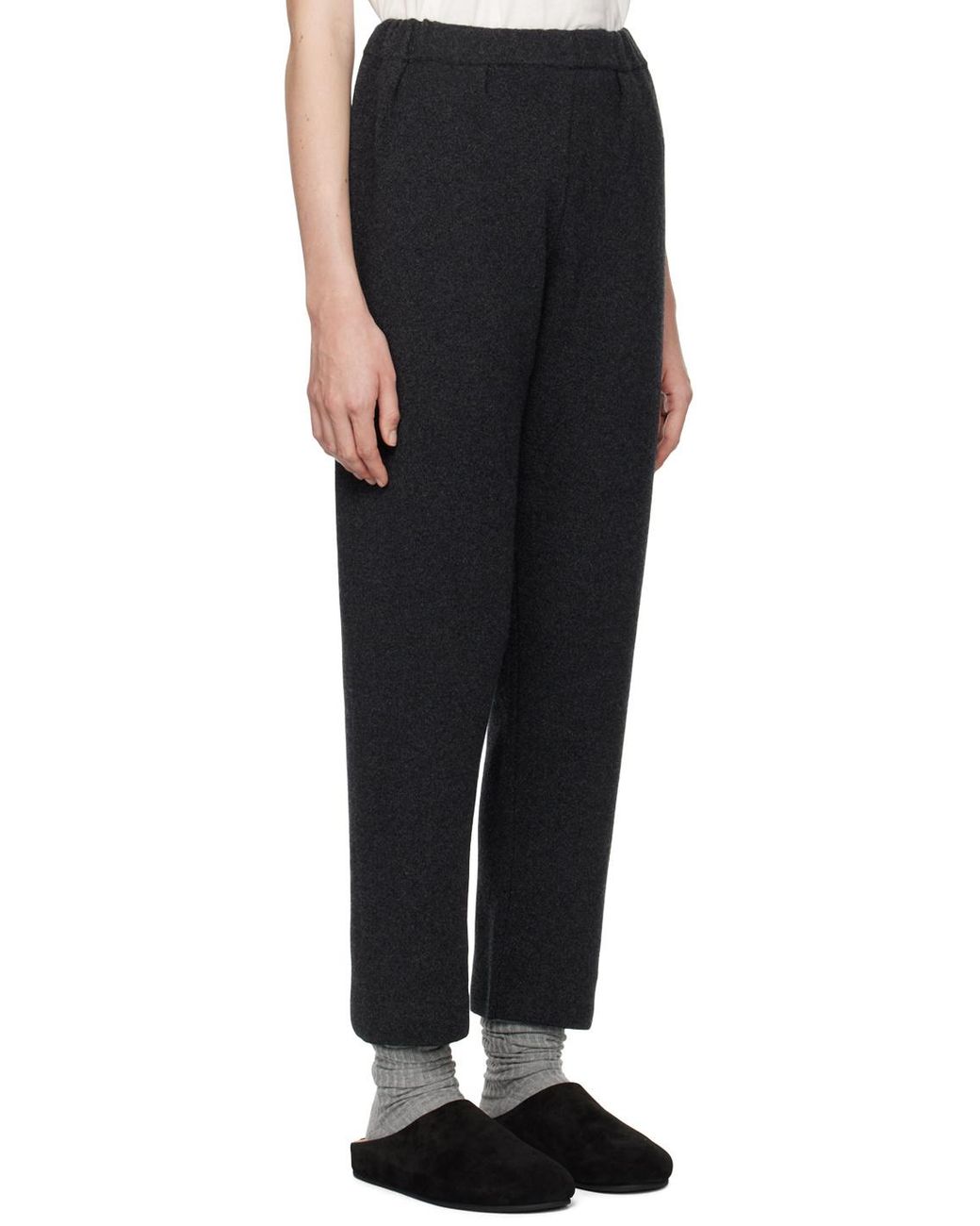 The Row Black Herea Cashmere Pants
