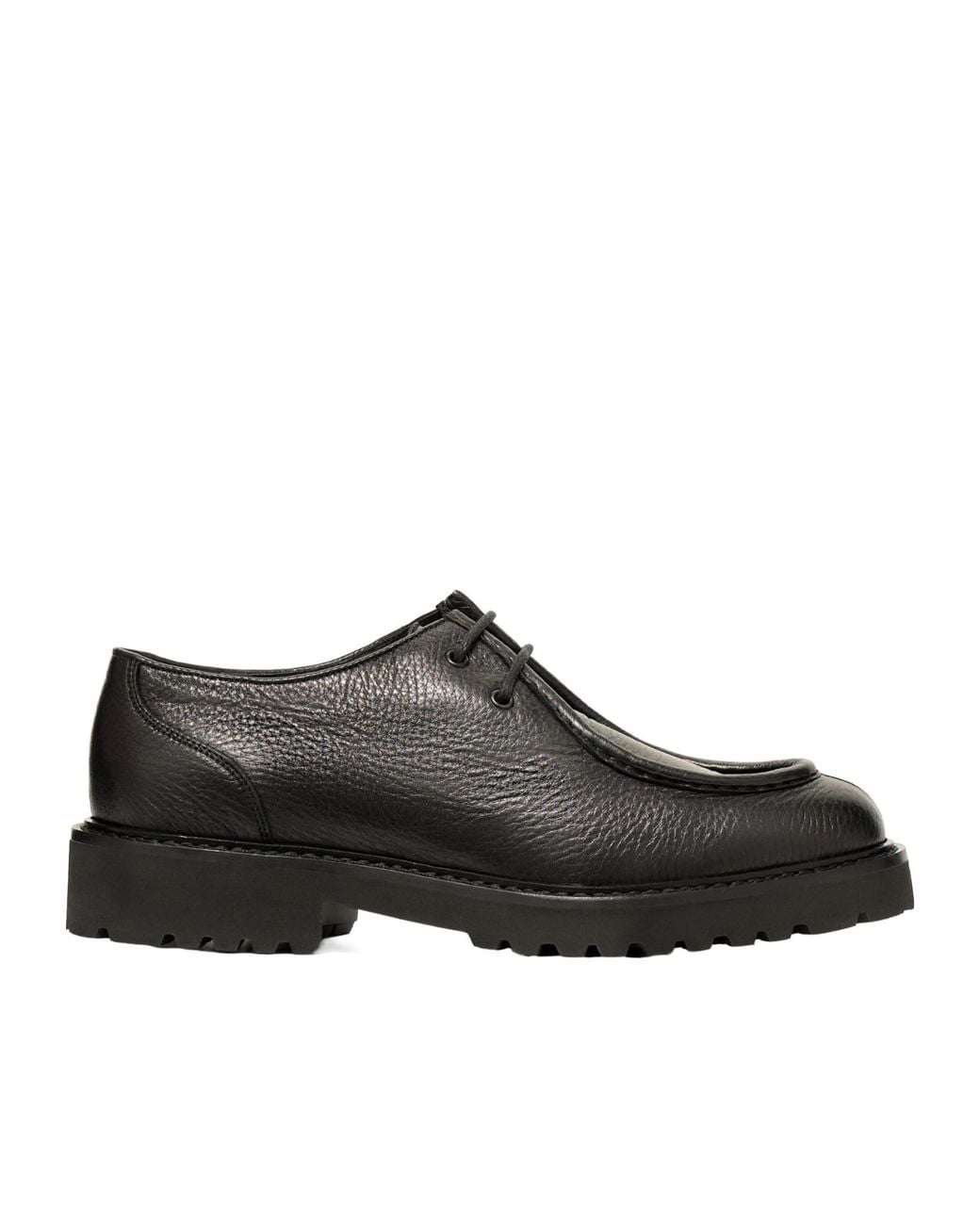Doucal's Brown Apron-Stitch Lace-Up Shoes for men