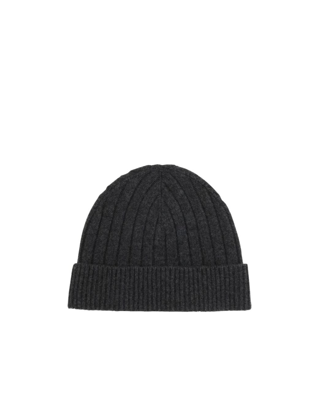 Kiton Black Ribbed-Knit Logo-Intarsia Hat for men