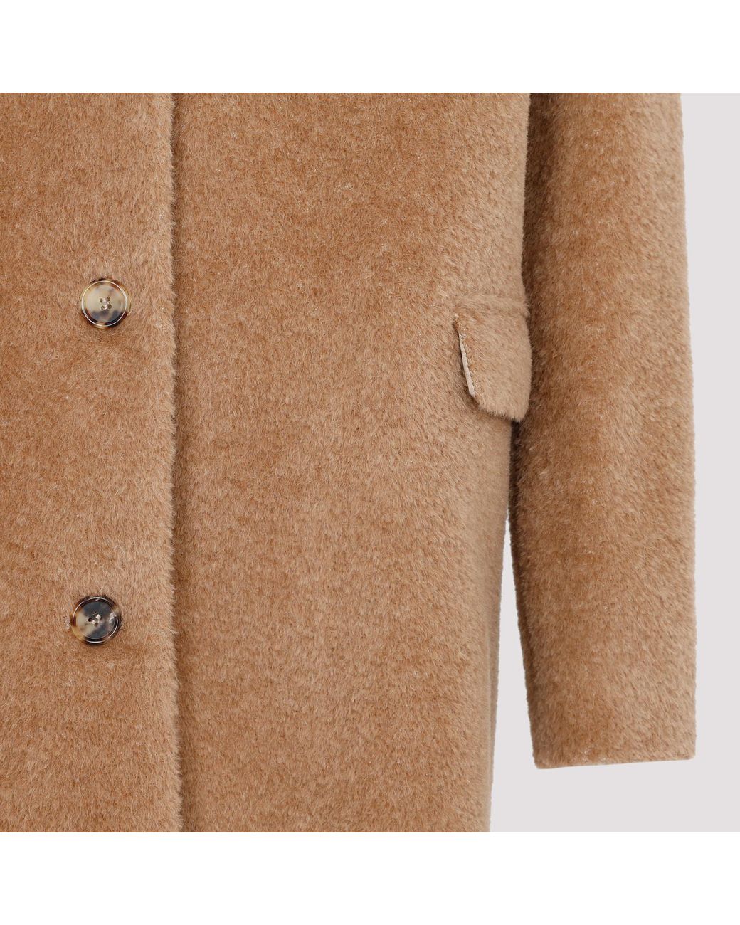 Totême Brown Totême Collared Button-Up Coat