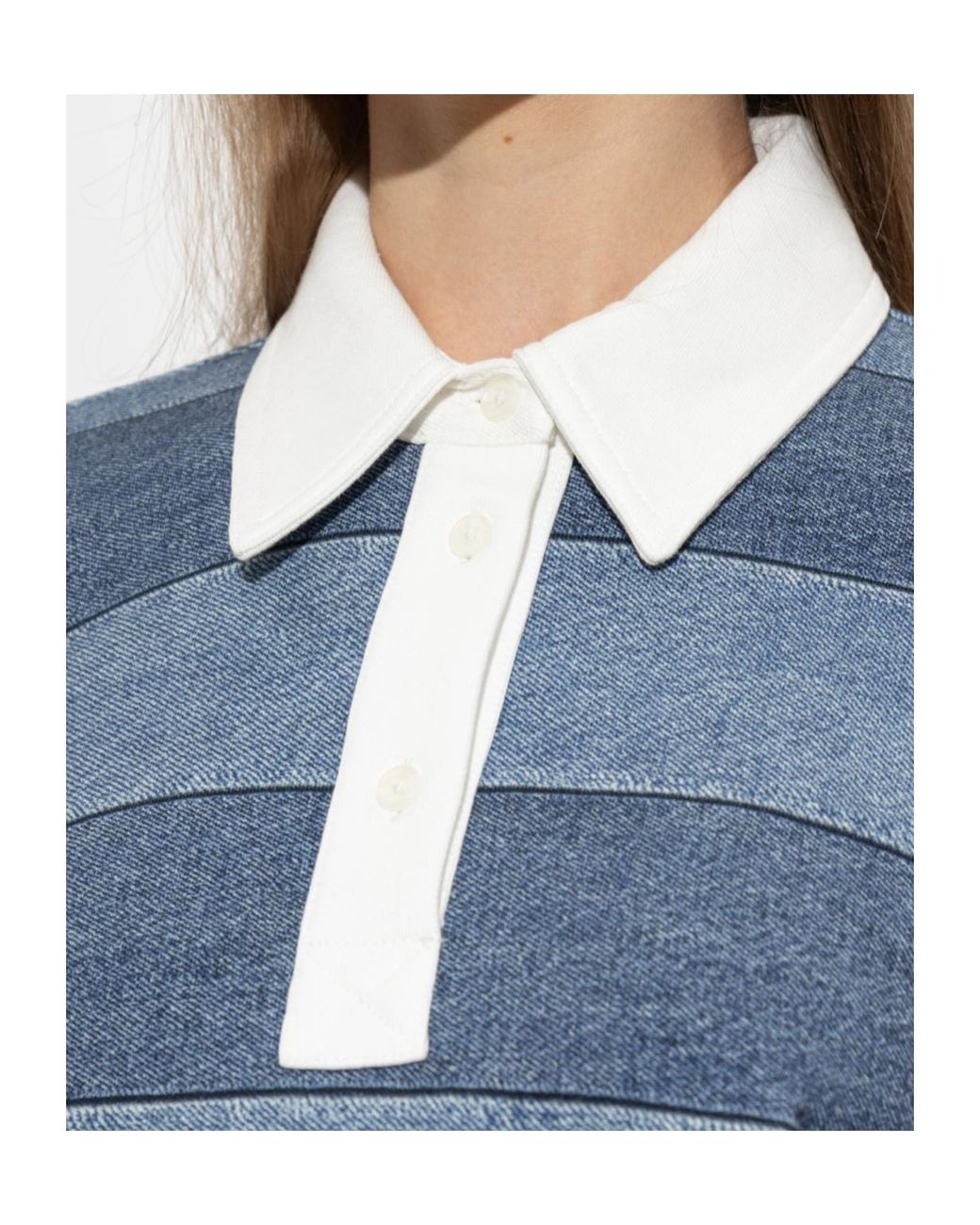 Rag & Bone Blue Long-Sleeve Polo Shirt