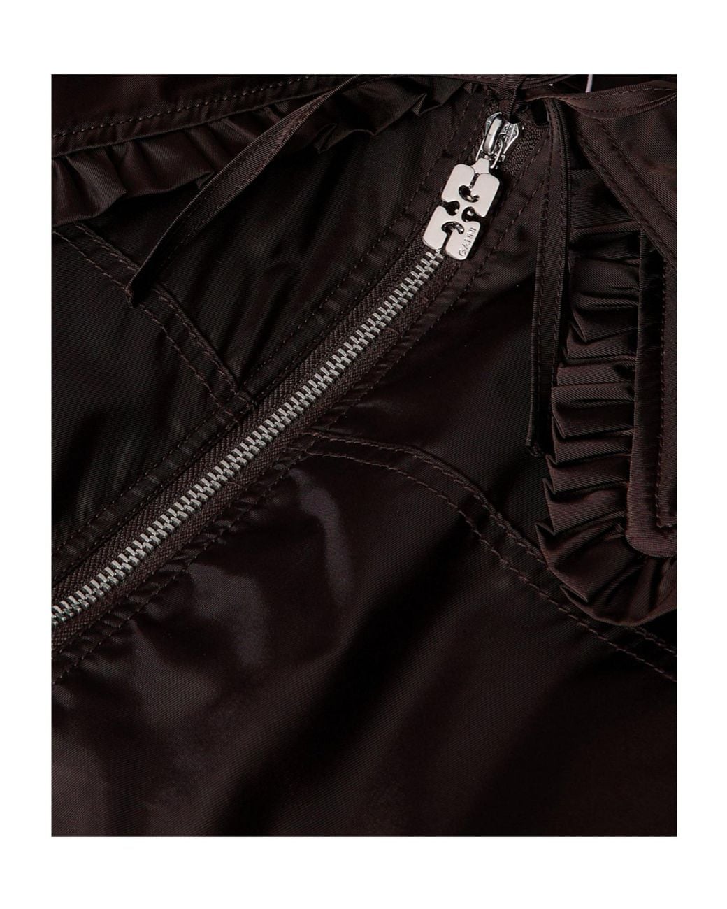 Ganni Black Short Flight Jacket