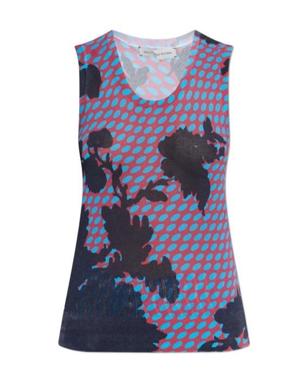 Dries Van Noten Blue Sleeveless Vest