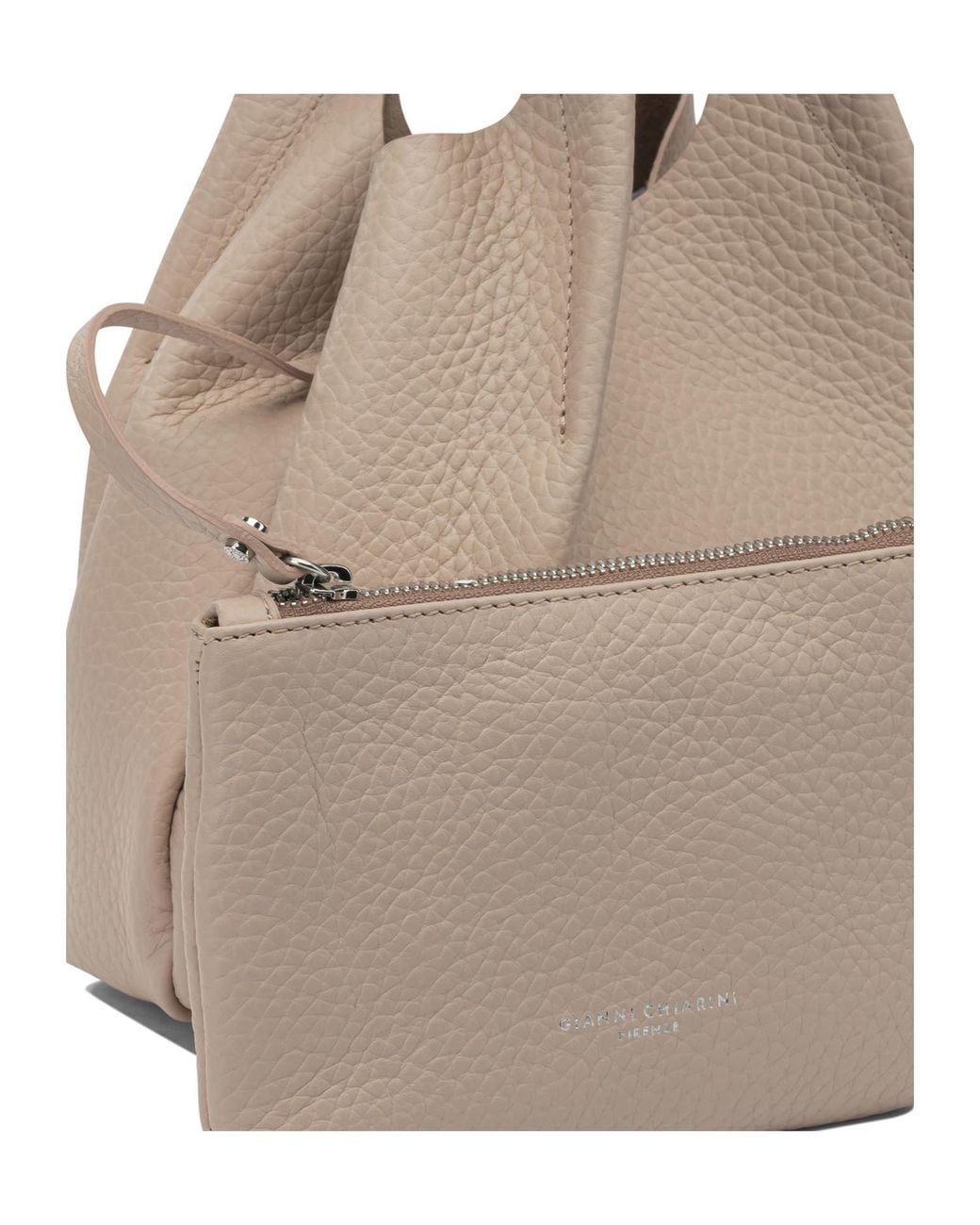 Gianni Chiarini Natural Dua Logo Printed Tote Bag