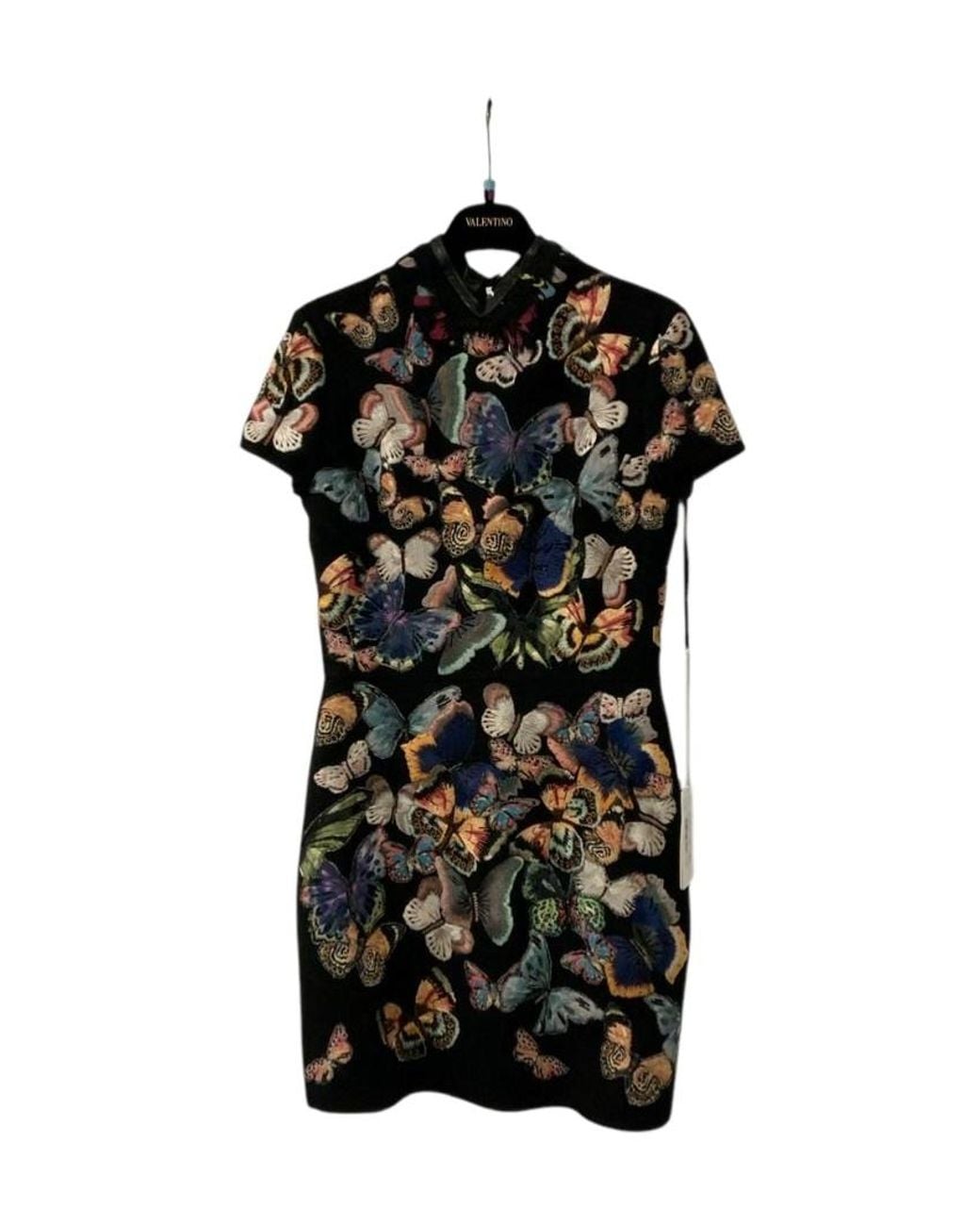 Valentino Black Short-Sleeved Dress