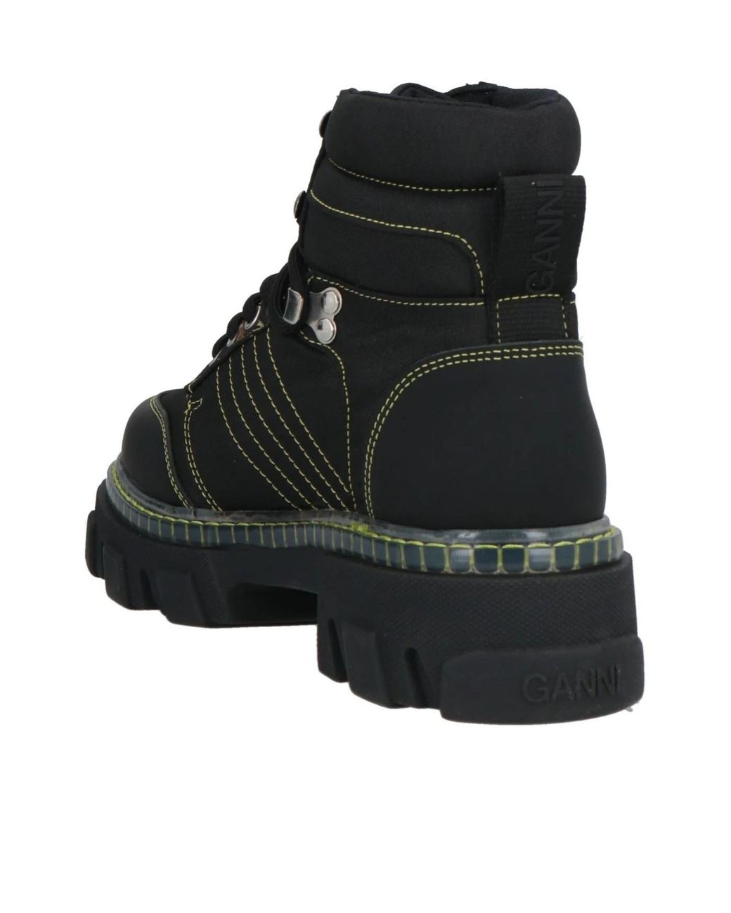 Ganni Black Simple Hiking Boots