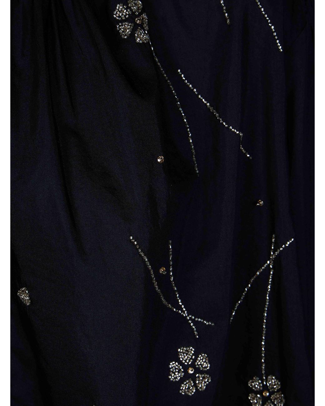 Forte_forte Black Fleurs Dorient Embroidered Shirt