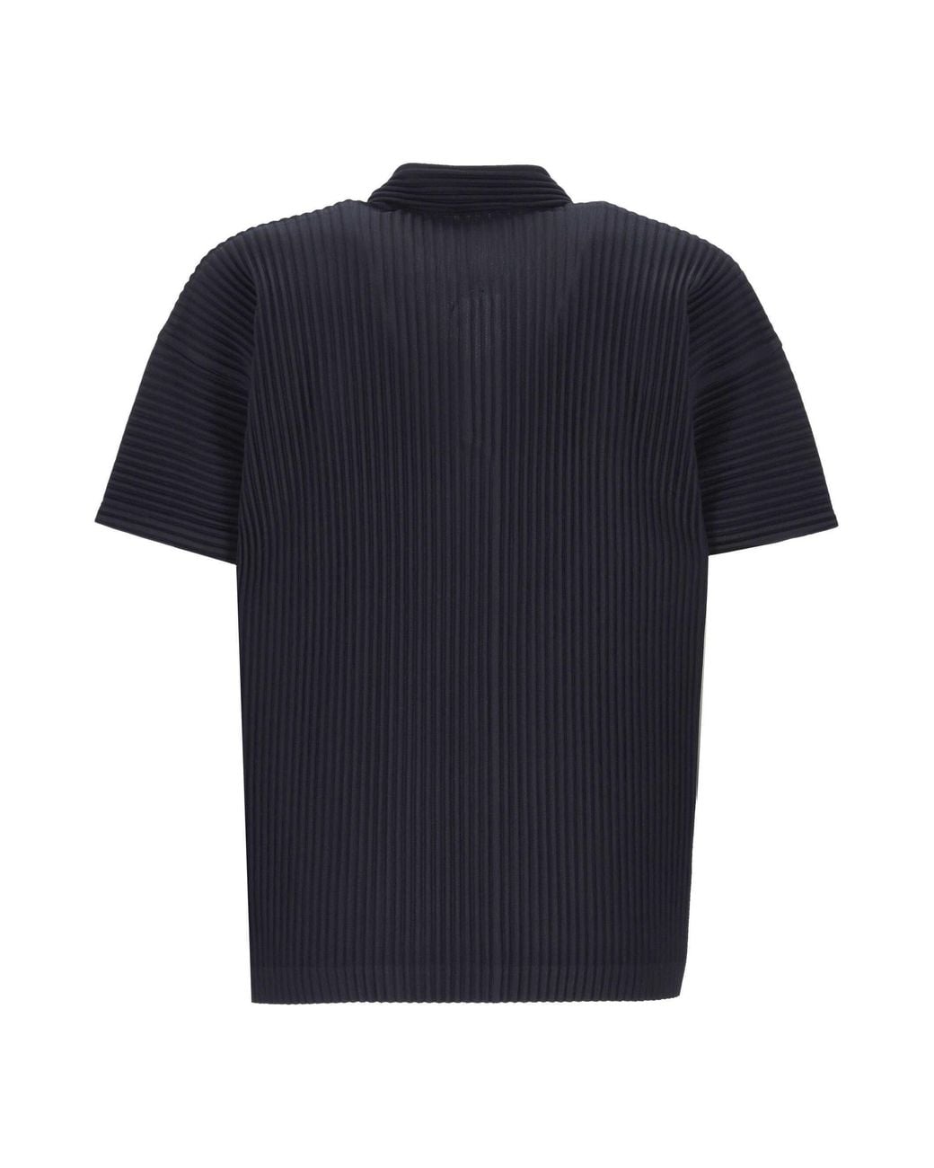 Homme Plissé Issey Miyake Blue Short-Sleeved Shirt for men
