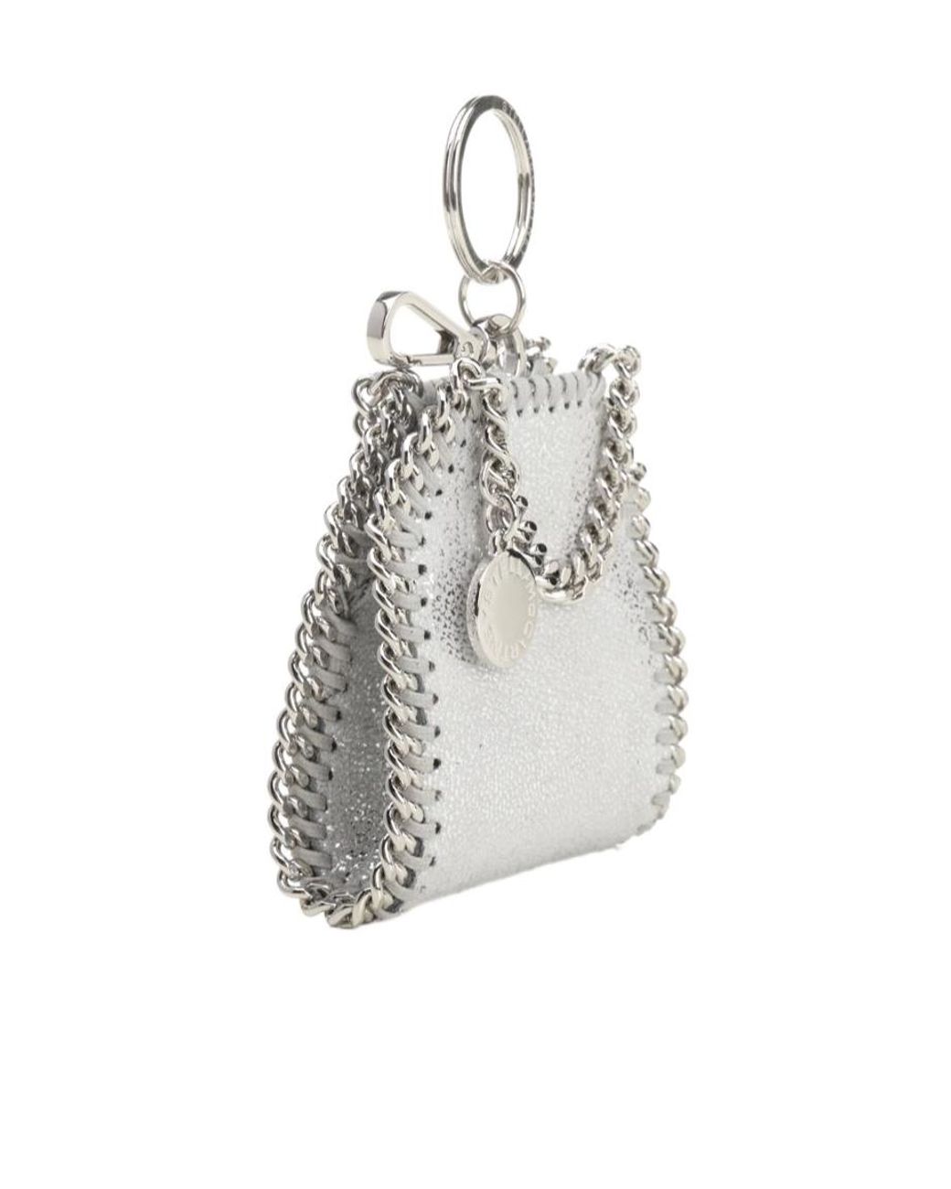 Stella McCartney Gray Falabella Airpods Case Keyring