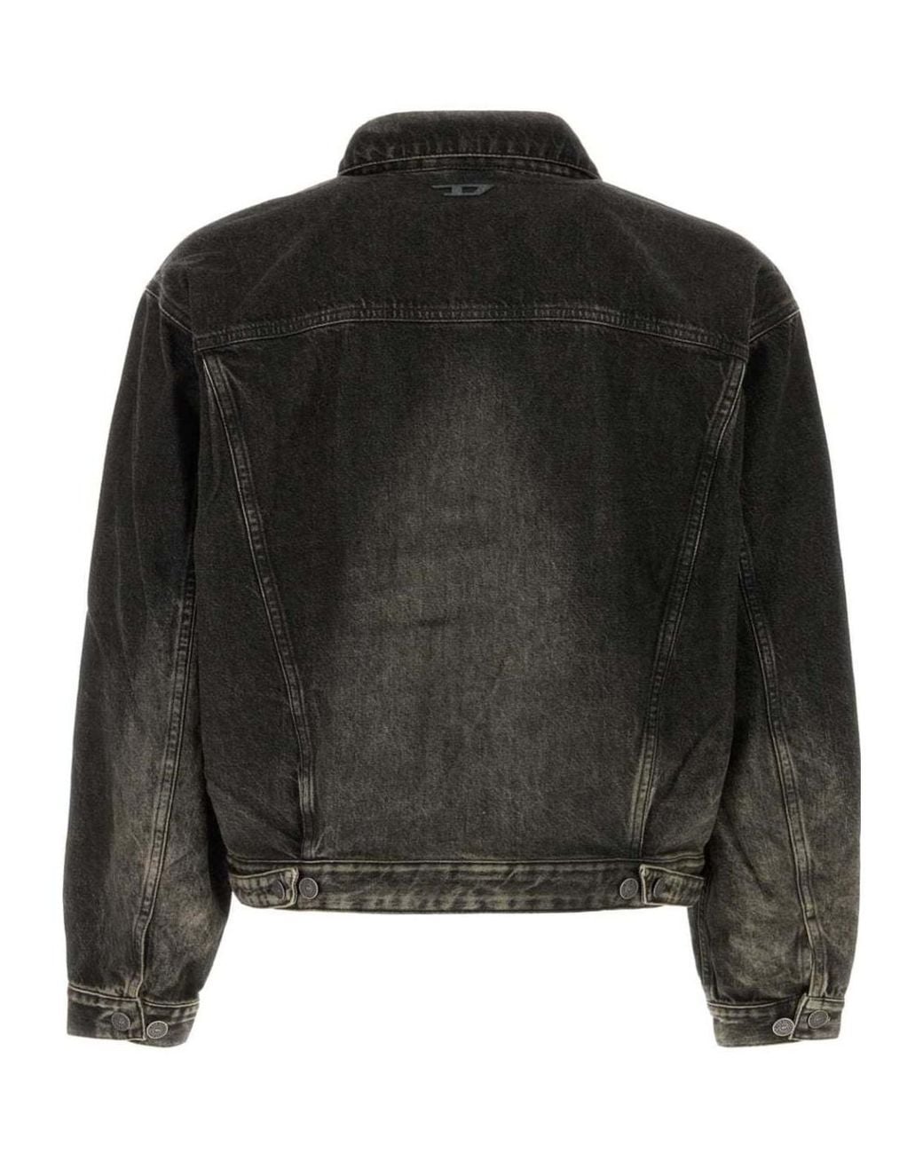 DIESEL Black Trucker Jacket for men