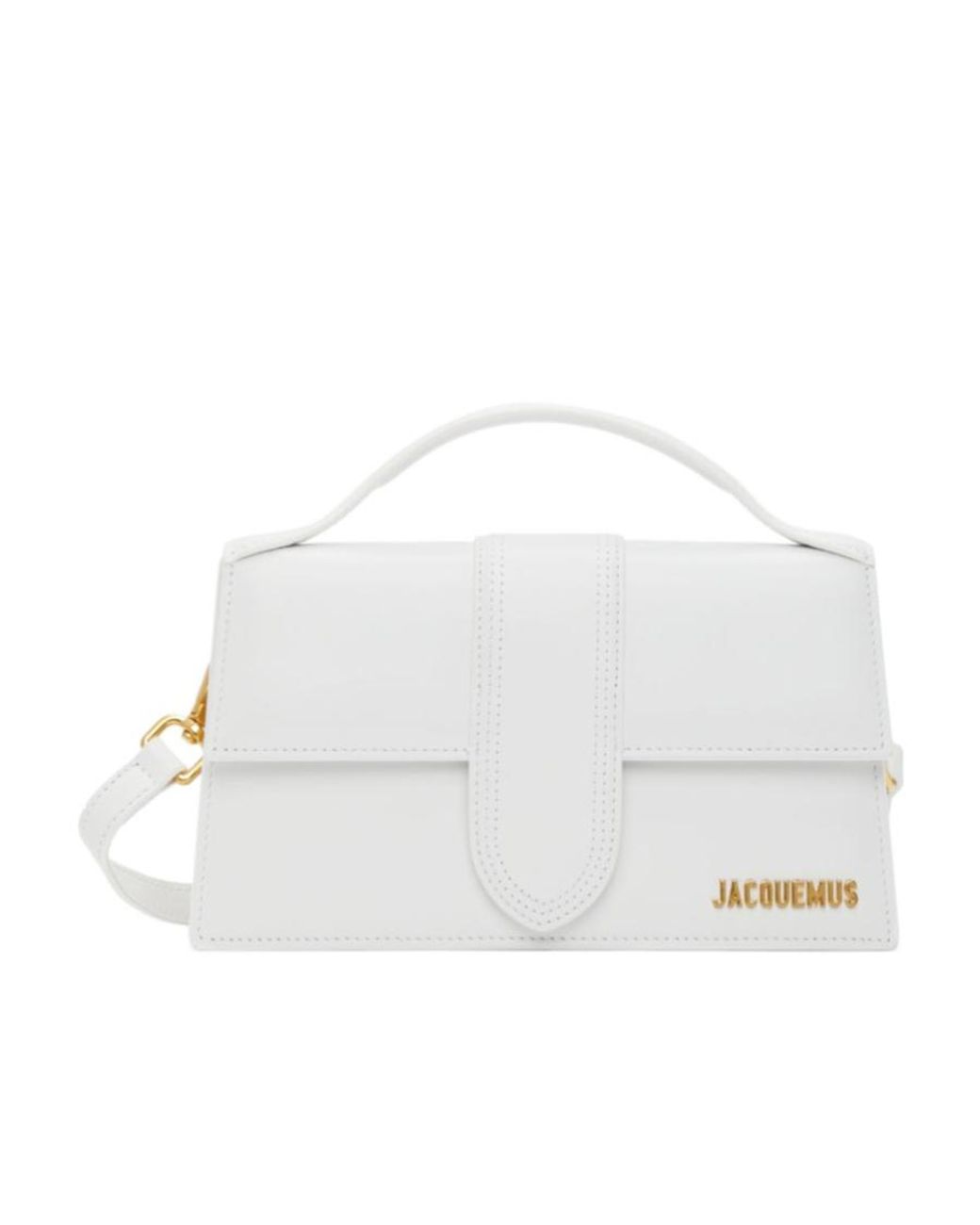 Jacquemus White Le Grand Bambino Logo Plaque Shoulder Bag