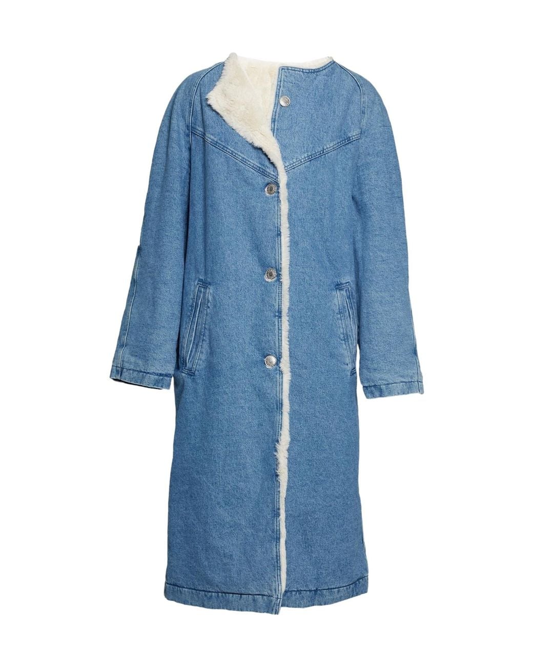 Isabel Marant Blue Simple Denim Coat