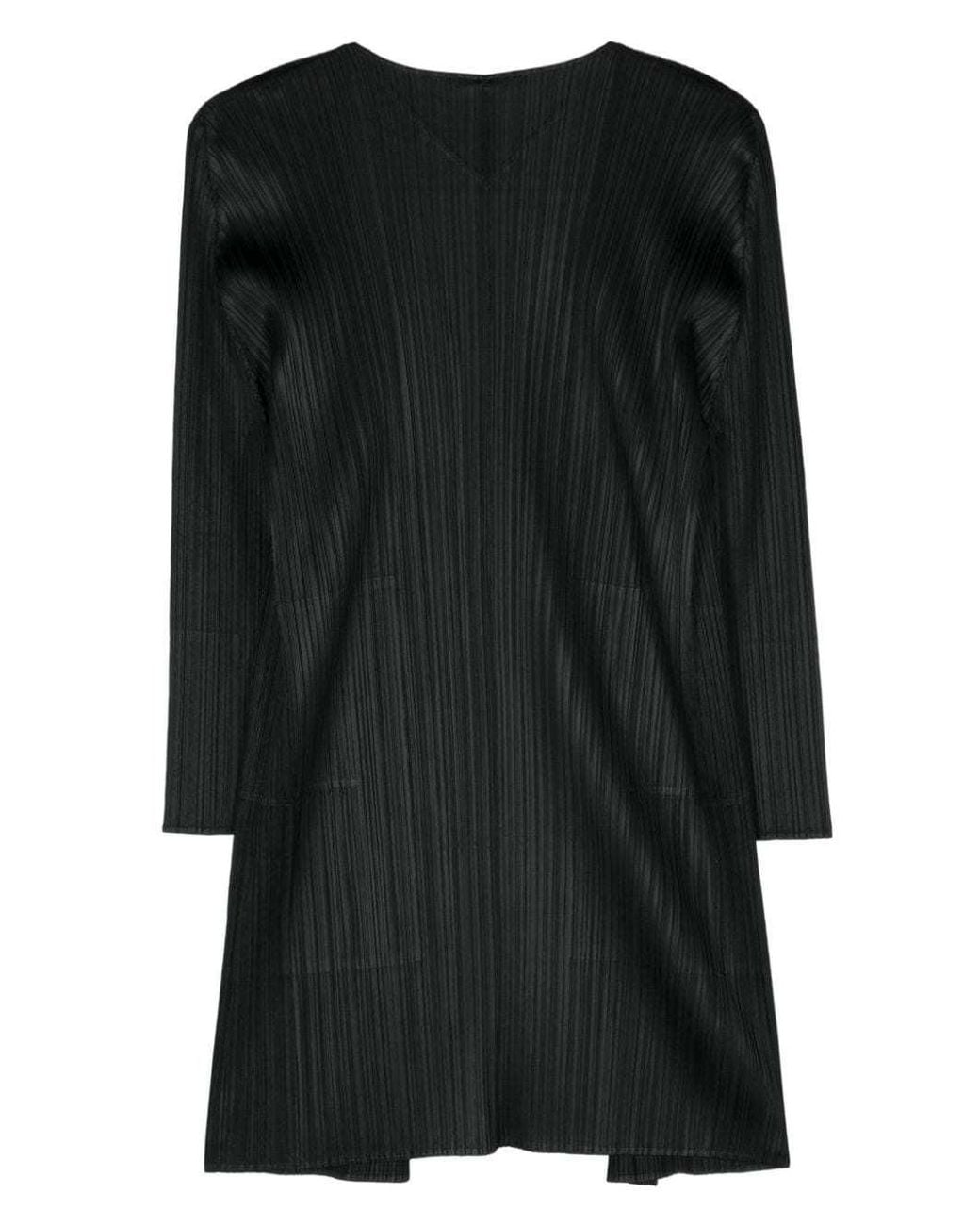 Pleats Please Issey Miyake Black Pleated Casual Jacket