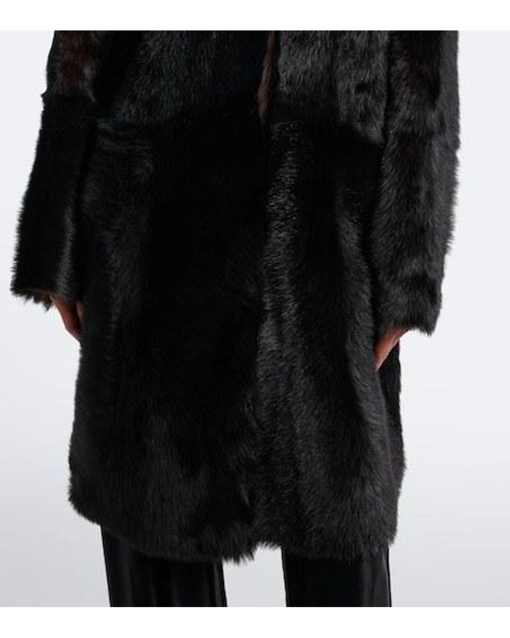 Nour Hammour Black Soft Wool Coat