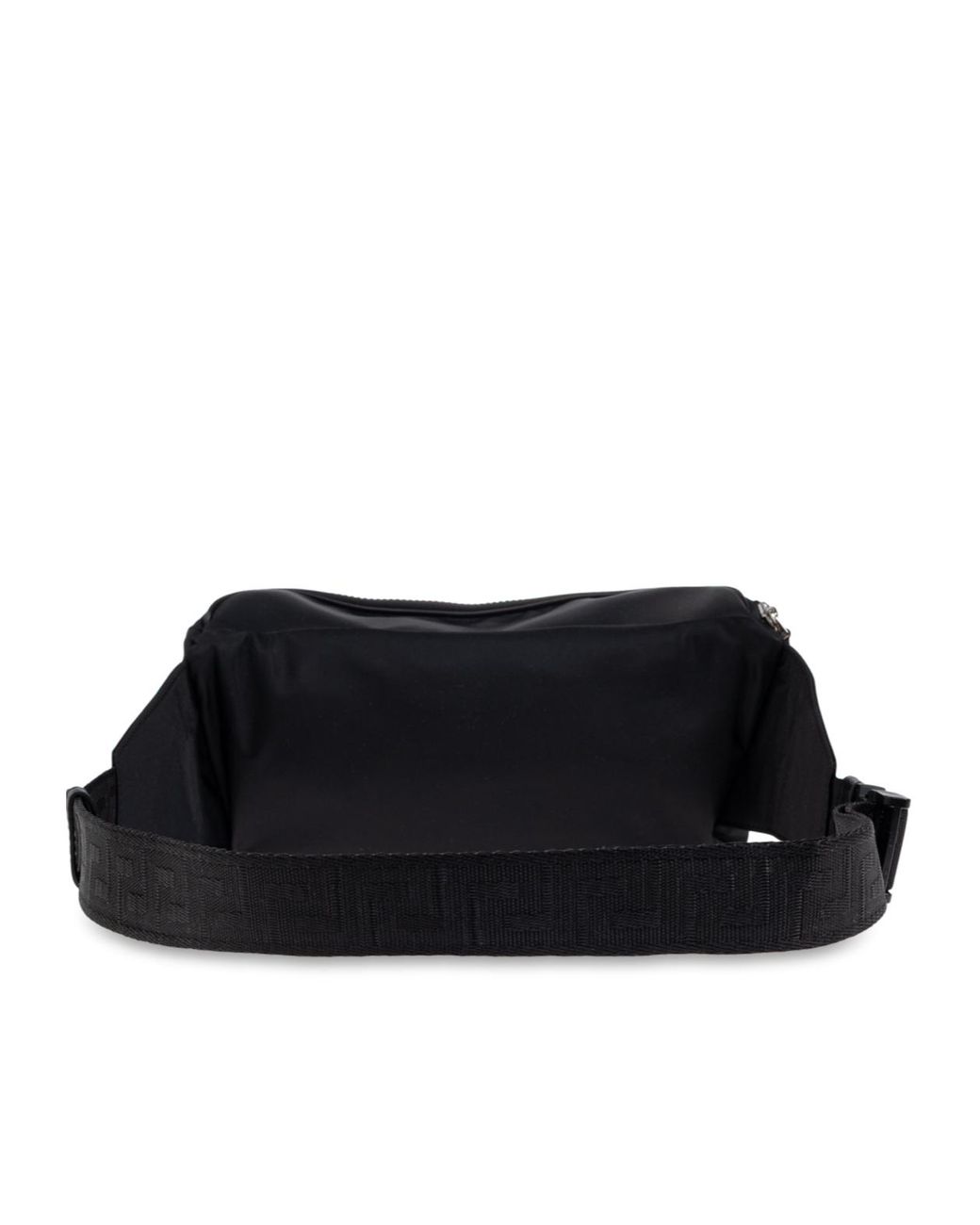 Versace Black Medusa-Head Plaque Zipped Waist Bag for men