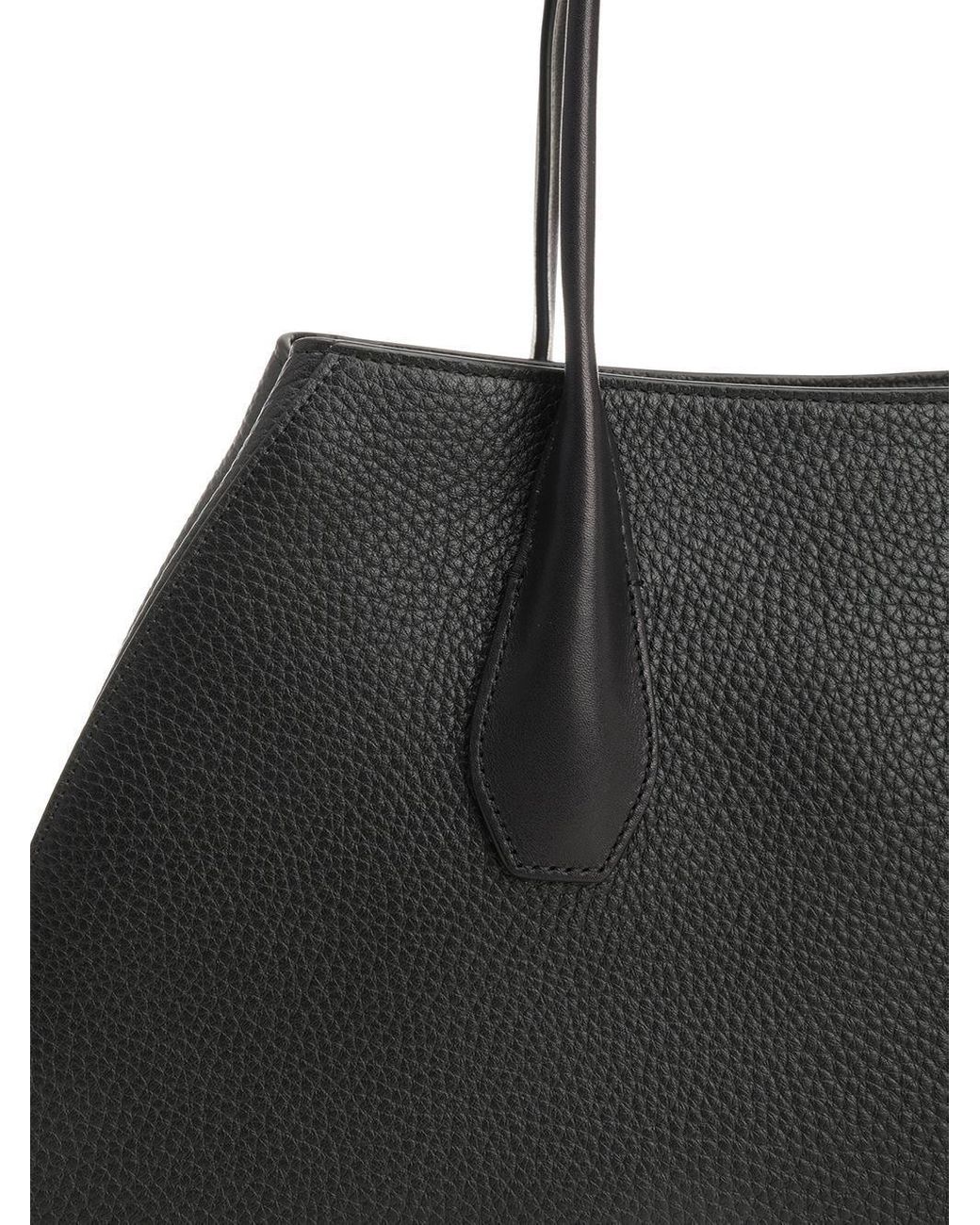The Row Black Alger Stitch Detailed Shoulder Bag