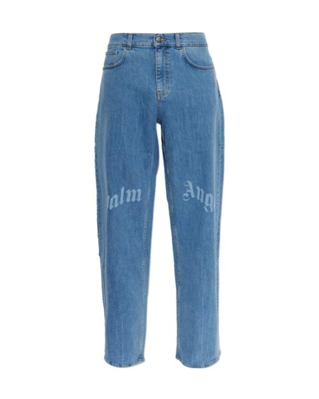 Palm Angels Blue Belt-Loop Jeans for men